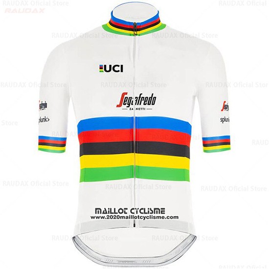 2020 Maillot Ciclismo UCI Mondo Champion Segafredo Zanetti Manches Courtes et Cuissard